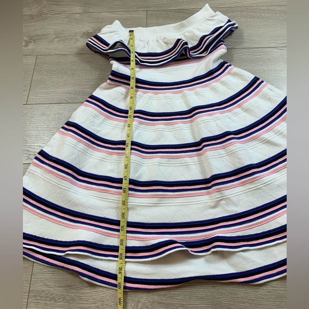 MSGM Stripe Strapless Ruffle Mini Dress - Picture 13 of 14